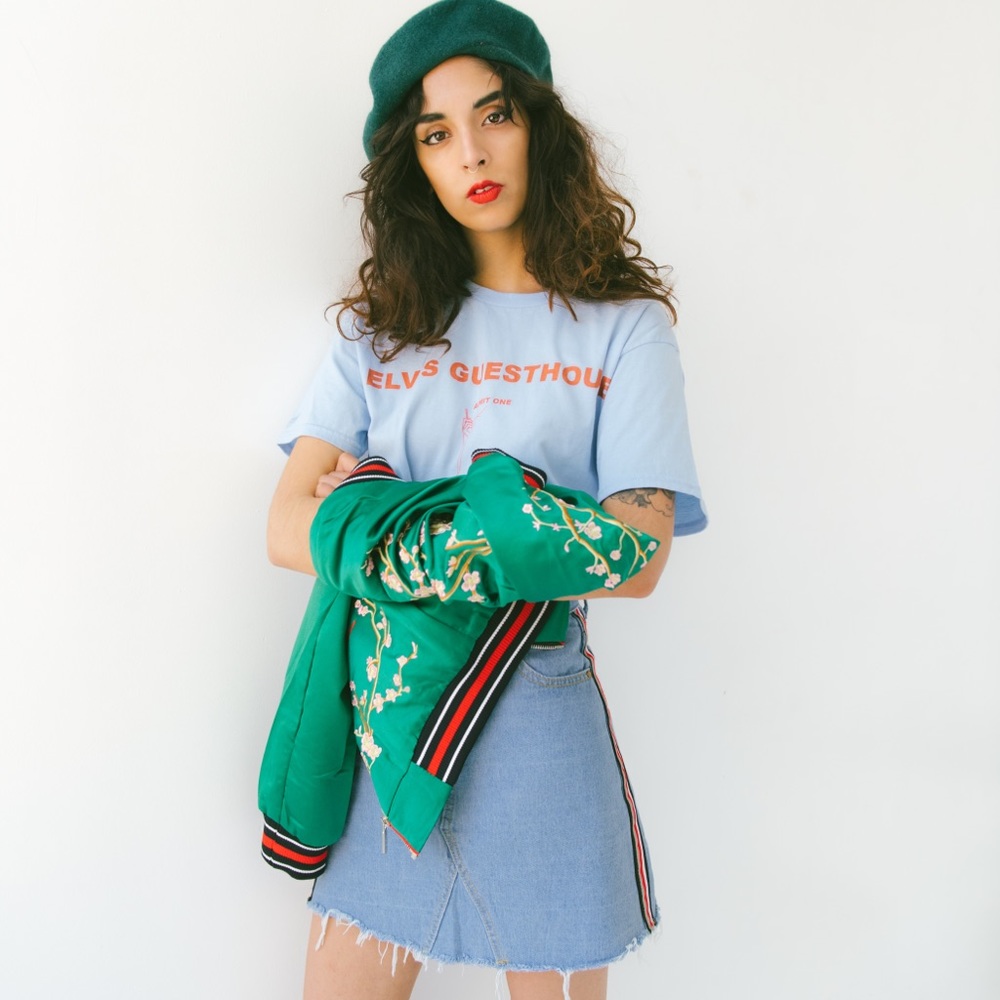 Green bomber jacket